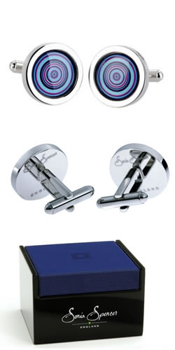 Blue Bullseye Cufflinks