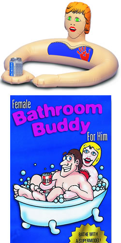 Inflatable female bath buddy for him