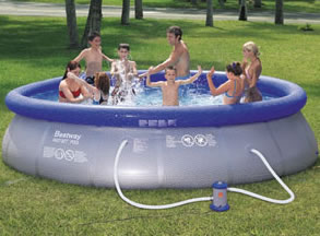 Fast Set paddling pool with filter pump and cover 12 FT