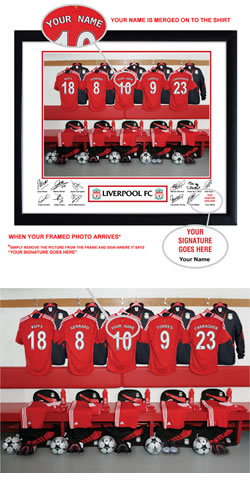 Personalised Liverpool Dressing Room Photo