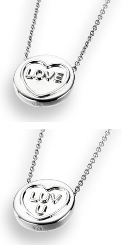 Love Hearts Mini Silver Pendant and Chain