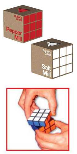 Rubiks Cruet  Salt And Pepper Grinders - Product image.